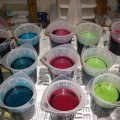 mixing dyes: dark, medium & light gradations