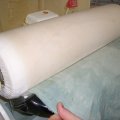 ironing with the mangle