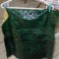 front of over-dyed fabric